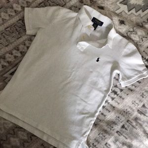 Boys white polo